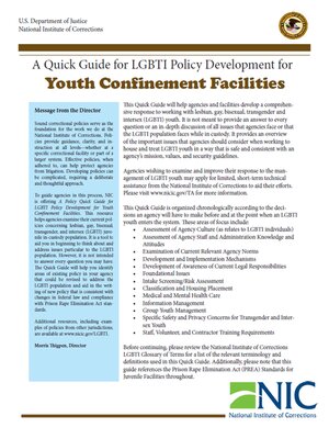 cover image of A Quick Guide for LGBTI Policy Development for Youth Confinement Facilities